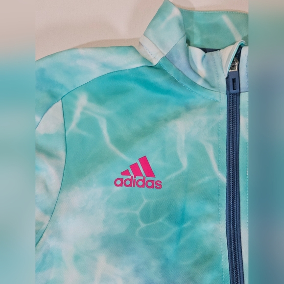 Adidas Womens Tie-Dye Jacket XS Windbreaker Moisture Wicking Activewear - Picture 9 of 10